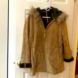 Shearling winter coat